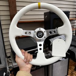 Brand New White Steering Wheel