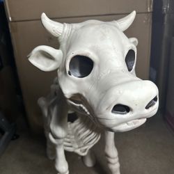 Red Shed Cow Skeleton Halloween Decoration Tractor Supply