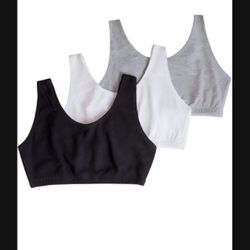 New 3 Pack Fruit Of The Loom Size 36 Woman’s Sports Bras