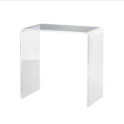 HOMCOM Modern Acrylic End Table, Waterfall Side Table