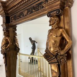 Monumental Regency Gilt Mirror Nosce Te ipsum ( know yourself )