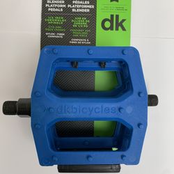Plastic Blue Dk Brand Bike Pedals Size 1/2 Inch 