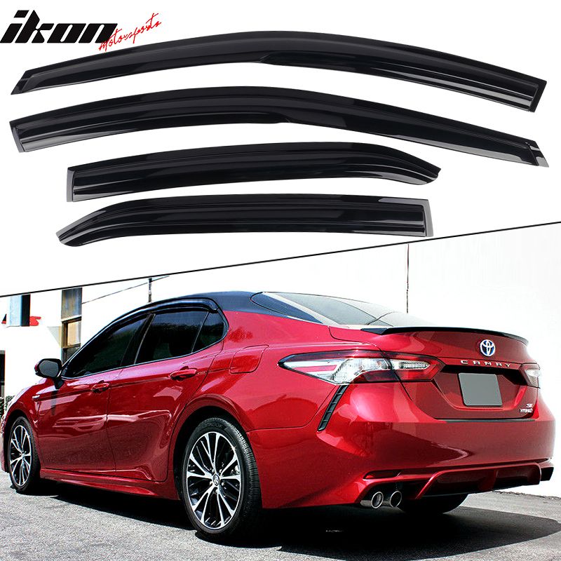 Fits 2018-2024 Toyota Camry Window Visor Mugen Style Rain Sun Guard Acrylic Deflector
