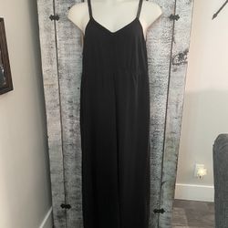 Sonoma Long Black Summer Maxi Dress Braided Details Size XL