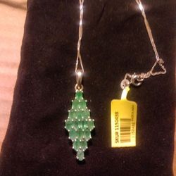 New Genuine Emerald Necklace 