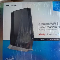 Netgear Nighthawk Cable Modem Router - WiFi 6  -  Super Fast