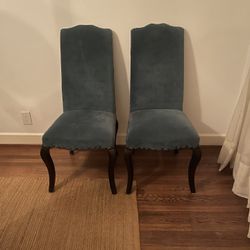 Pottery Barn Velvet chairs