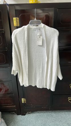 Barefoot Dreams Ribbed Shrug Sweater S/M White NEW