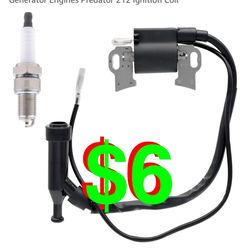 GX270 GX390 Ignition Coil with Spark Plug for Honda GX240 GX340 8HP 9HP 11HP 13HP Lawnmower Tractor Generator Engines Predator 212 Ignition