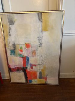 Large Framed Abstract Canvas Wall Art