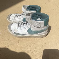 Green & White Nike Sneakers