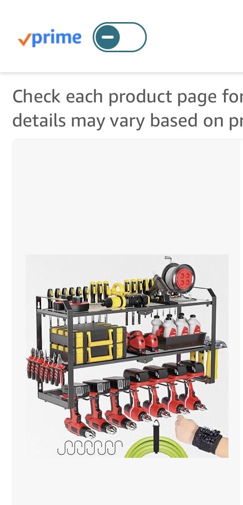 Brand New Power Tool Organizer Wall Mount, 3 Tier