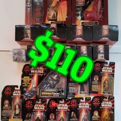 Star Wars Figures , Dolls and Watch 21 items $110