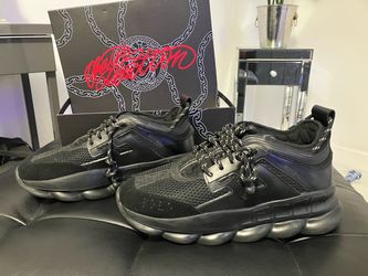 Versace Chain Reaction Sneakers All Black
