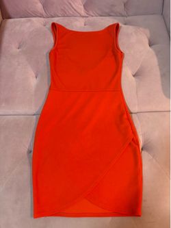 Scoop Back Wrap Front Mini Dress size 4, Boohoo