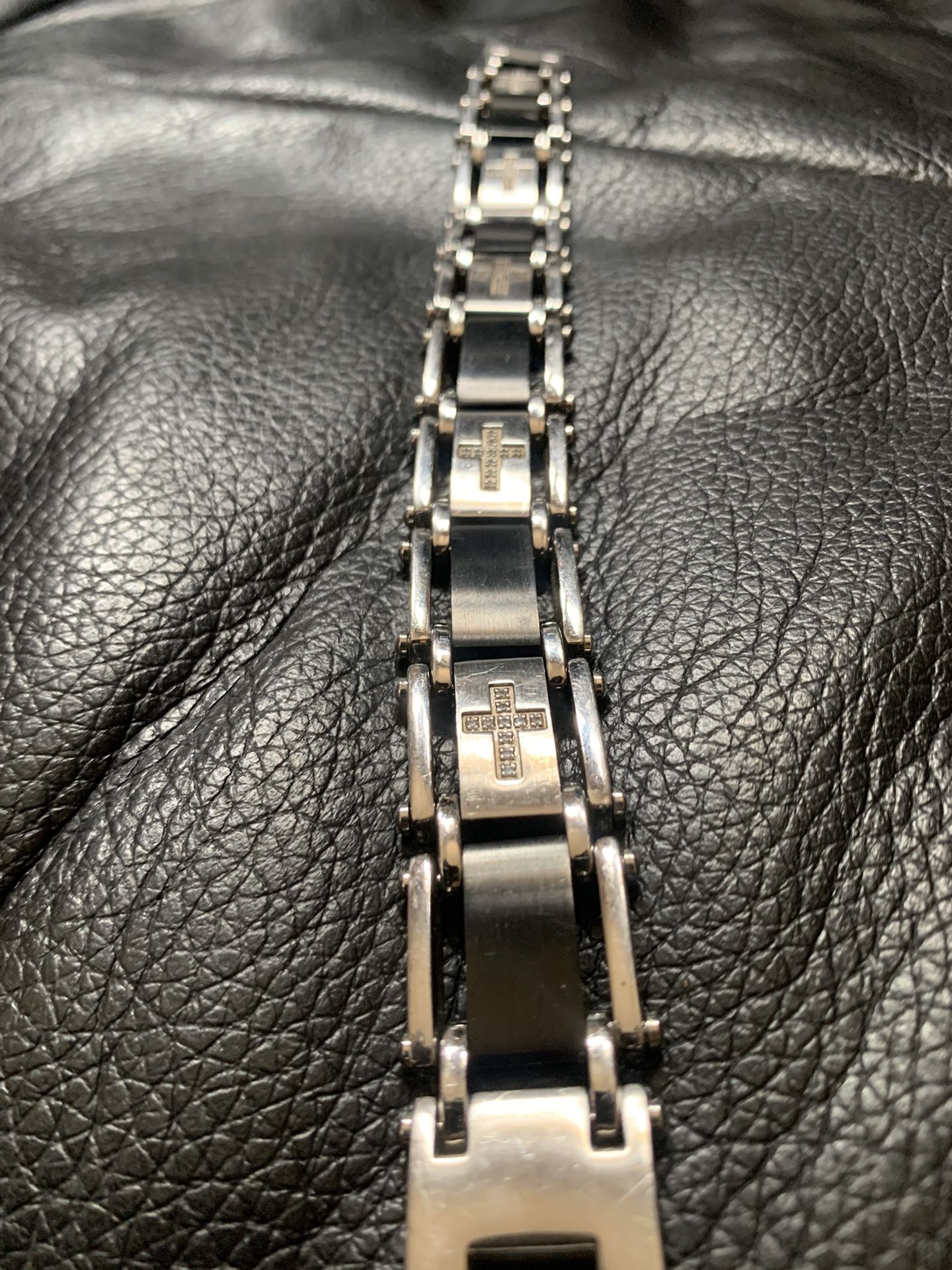 Men’s Diamond Cross Bracelet 