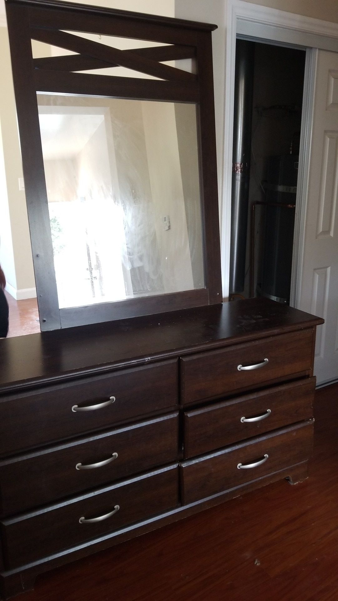 Dresser with mirror