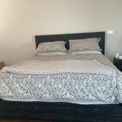 Large Wooden Bed Frame 