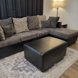 L Shaped Couch Grey 