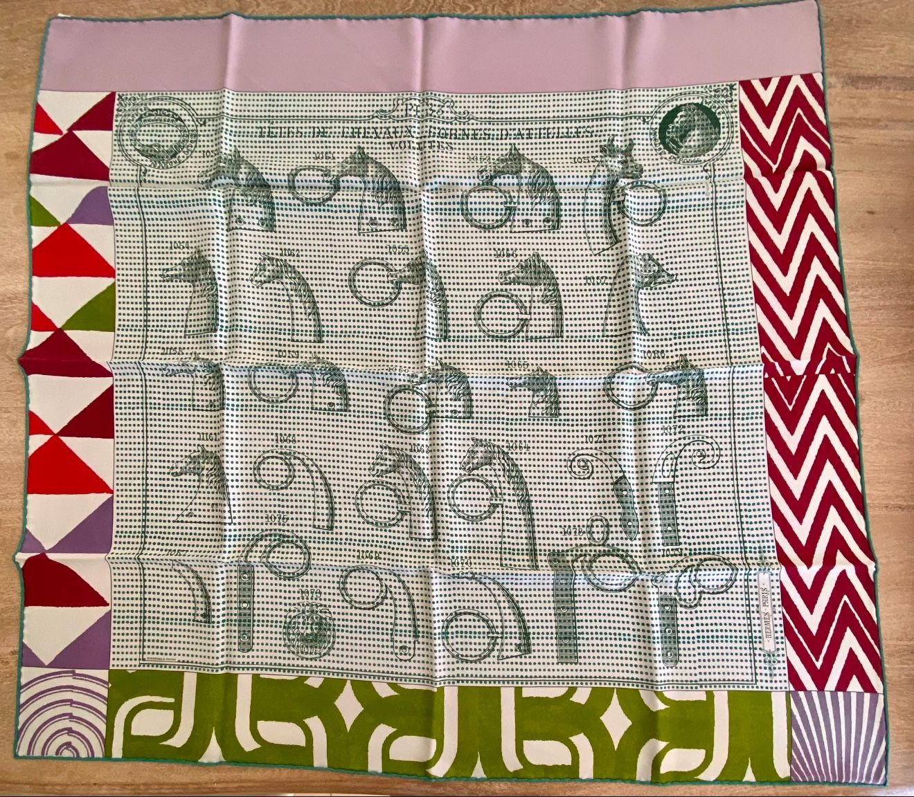 Auth NEW Hermes Carre Wash MANUFACTURE DE BOUCLERIES Silk Scarf Shawl