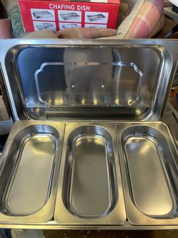 3 Tray Chafing Dish Buffet Stainless Steel 10 Quart - NO BOX