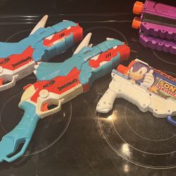 Lot of 5 Nerf Guns Dinosquad, Fortnite, Sonic