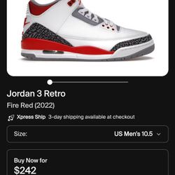 Jordan Fire Red 3