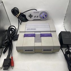 Super Nintendo SNES Console Bundle w/ 1 Controller All Cables TESTED! Retro