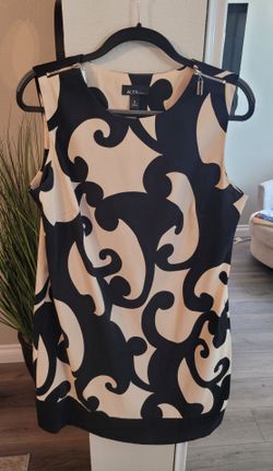 Alyx Dress Black and White Scroll Print Size 14