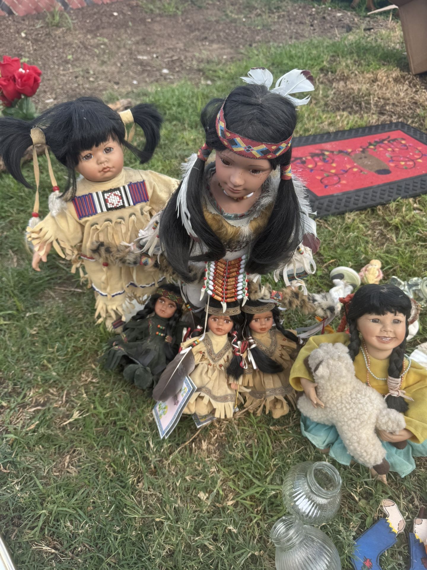 Vintage Priceline Native American Cathay Dolls Six Dolls.  All for $120