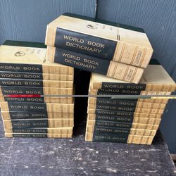 World Book Encyclopedia 1966 100% Complete Set 20 Volumes + 2 Books Dictionary