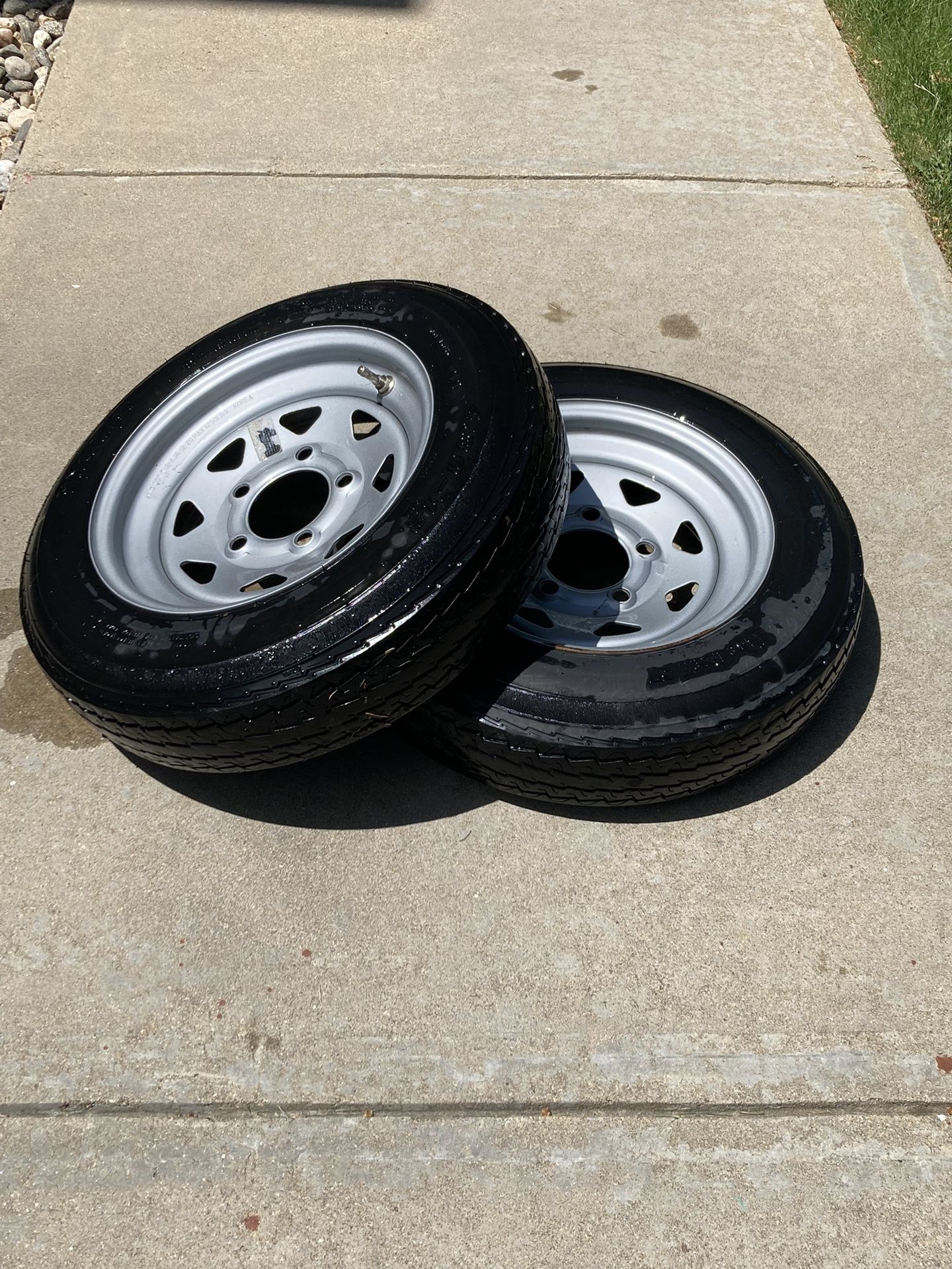 2x 4.8x12 Eco Trail Trailer Tire + Rim