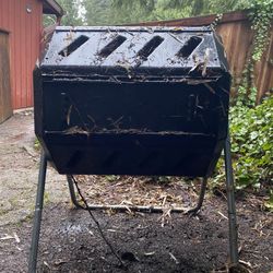 Compost Tumbler – Dual Chamber – Easy Spin 🌱