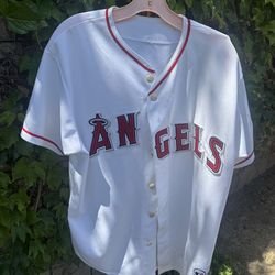 2002 Anaheim Angels World Series Patch baseball jersey size large Los Angeles