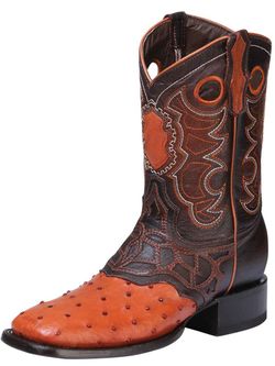 Bota rodeo avestruz exΓ³tica