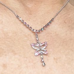 Iridescent Butterfly Necklace 