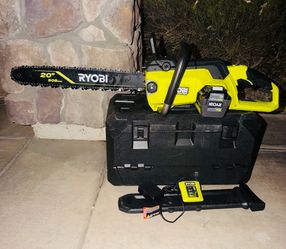 RYOBI 40V HP Brushless 20 in. Battery Chainsaw + 6.0 Ah Battery & Charger New