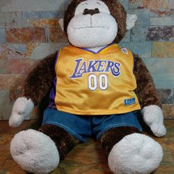 Lakers Monkey Build A Bear Work Shop Plush (WNBA) Monkey Wearing Lakers Jersey/Jean Shorts (NBA) . 18" Tall.


A-5