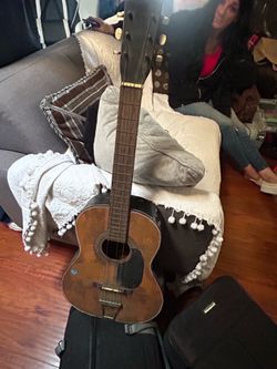 Antique vintage Kay acoustic parlor guitar, likely from the 1960s or 1970s