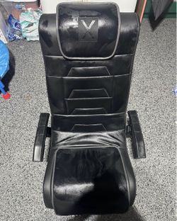 Gaming Floor Chair w/ Built-In Speakers (No Cords) – Black Recliner