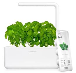 Click & Grow Indoor Herb Garden Kit with Grow Light | Smart Garden for Home Kitchen Windowsill | Easier Than Hydroponics Growing System | Vegetable Ga