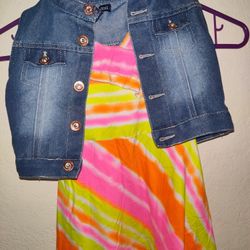 Sundress And Jacket Vest 3t And 4t