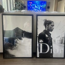 Two 30x20 Prints with Black Plastic Frames