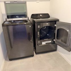 Samsung 4.7 Cu. Ft. Smart Top Load Washer and 7.4 Cu. Ft. Dryer