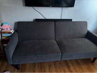 Futon couch dark grey