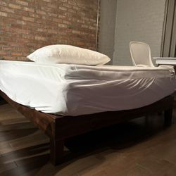 Acacia Wood Queen Bed Frame