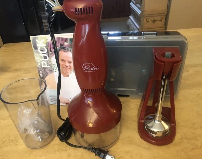 NEW Wolfgang Puck Bistro Collection BIBC1040 Immersion Blender Chopper W/ Case