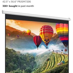 72" Retractable Projector Screen 