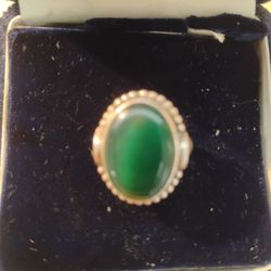 Chrysoprase ? Sterling Silver Ring