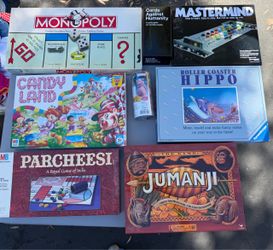 Family Board Game Lot – Monopoly, Jumanji, Mastermind, Candy Land, Parcheesi + More - $70